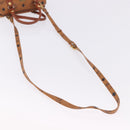MCM Logogram Vicetos Mini Boston Bag PVC Leather 2way Brown Gold Auth 193348-9