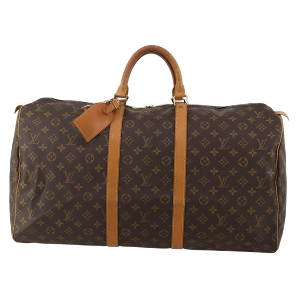 LOUIS VUITTON Monogram Keepall 55 Boston Bag M41424 LV Auth 193350A