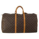 LOUIS VUITTON Monogram Keepall 55 Boston Bag M41424 LV Auth 193350A-2