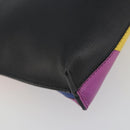 LOEWE Shoulder Bag Leather Multicolor Gold Auth 193351V-14