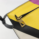 LOEWE Shoulder Bag Leather Multicolor Gold Auth 193351V-16