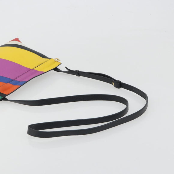 LOEWE Shoulder Bag Leather Multicolor Gold Auth 193351V
