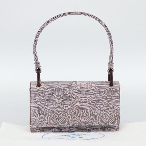 PRADA Shoulder Bag Leather Pink Auth 193352V