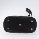 CELINE Shoulder Bag Leather Black Gold Auth 193354-10