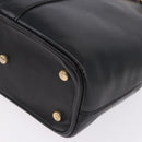 CELINE Shoulder Bag Leather Black Gold Auth 193354-12