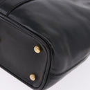 CELINE Shoulder Bag Leather Black Gold Auth 193354-14