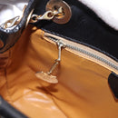 CELINE Shoulder Bag Leather Black Gold Auth 193354-22