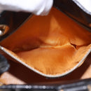 CELINE Shoulder Bag Leather Black Gold Auth 193354-23