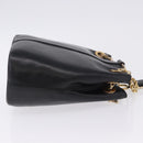 CELINE Shoulder Bag Leather Black Gold Auth 193354-4