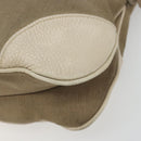 PRADA Shoulder Bag Canvas Beige Gold Auth 193355-10