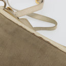 PRADA Shoulder Bag Canvas Beige Gold Auth 193355-16