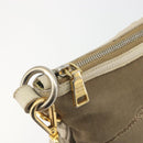PRADA Shoulder Bag Canvas Beige Gold Auth 193355-17