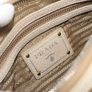 PRADA Shoulder Bag Canvas Beige Gold Auth 193355-19