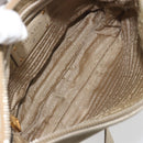 PRADA Shoulder Bag Canvas Beige Gold Auth 193355-20