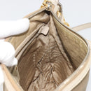 PRADA Shoulder Bag Canvas Beige Gold Auth 193355-21