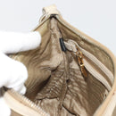 PRADA Shoulder Bag Canvas Beige Gold Auth 193355-22