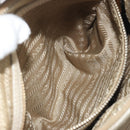 PRADA Shoulder Bag Canvas Beige Gold Auth 193355-24