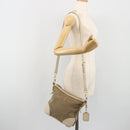PRADA Shoulder Bag Canvas Beige Gold Auth 193355-27