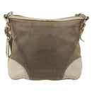 PRADA Shoulder Bag Canvas Beige Gold Auth 193355-3