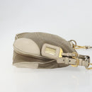 PRADA Shoulder Bag Canvas Beige Gold Auth 193355-4