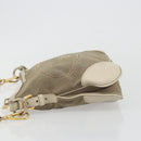 PRADA Shoulder Bag Canvas Beige Gold Auth 193355-5