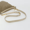 PRADA Shoulder Bag Canvas Beige Gold Auth 193355-7