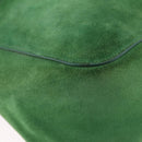 CELINE Chain Shoulder Bag Suede Green Gold Auth 193356A-10