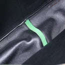 CELINE Chain Shoulder Bag Suede Green Gold Auth 193356A-16