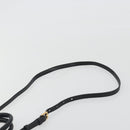 PRADA Ribbon Hand Bag Leather 2way Black Gold Auth 193358A-15