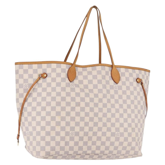 LOUIS VUITTON Damier Azur Neverfull GM Tote Bag N41360 LV Auth 193361