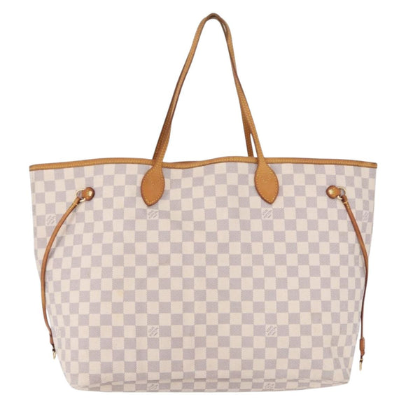 LOUIS VUITTON Damier Azur Neverfull GM Tote Bag N41360 LV Auth 193361