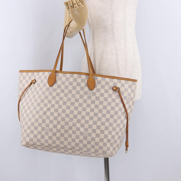 LOUIS VUITTON Damier Azur Neverfull GM Tote Bag N41360 LV Auth 193361