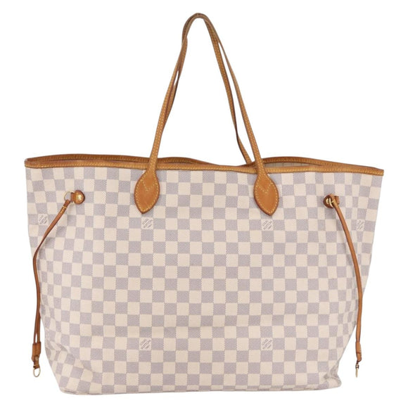 LOUIS VUITTON Damier Azur Neverfull GM Tote Bag N41360 LV Auth 193361