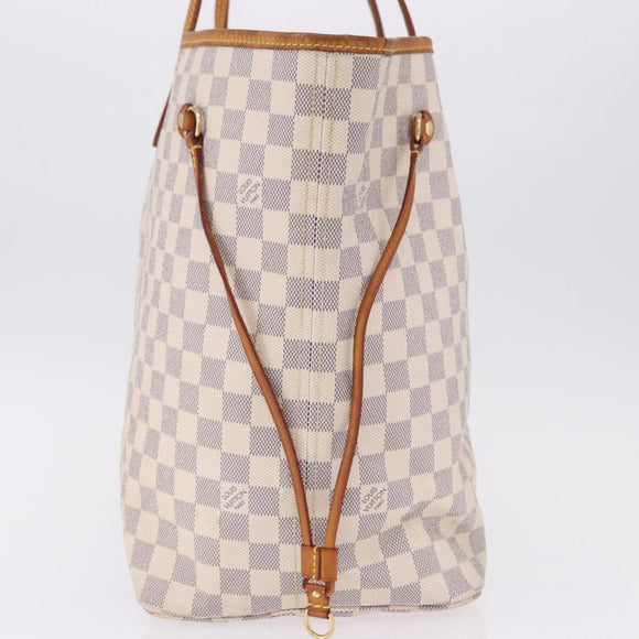 LOUIS VUITTON Damier Azur Neverfull GM Tote Bag N41360 LV Auth 193361