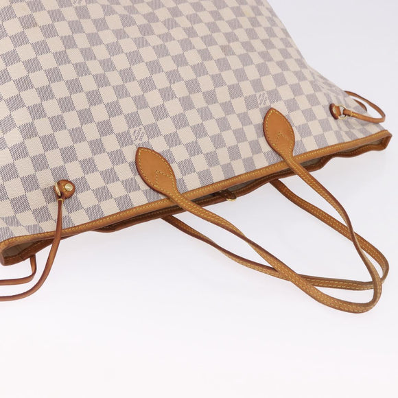 LOUIS VUITTON Damier Azur Neverfull GM Tote Bag N41360 LV Auth 193361