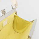 LOEWE Shoulder Bag Leather White Silver Auth 193364-19
