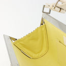 LOEWE Shoulder Bag Leather White Silver Auth 193364-20