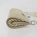 LOEWE Shoulder Bag Leather White Silver Auth 193364-3