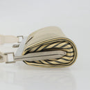 LOEWE Shoulder Bag Leather White Silver Auth 193364-4