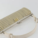 LOEWE Shoulder Bag Leather White Silver Auth 193364-6