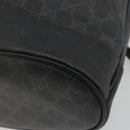 GUCCI GG Supreme Web Sherry Line Bag PVC Black Gold 41 02 085 Auth 193365-15