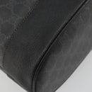 GUCCI GG Supreme Web Sherry Line Bag PVC Black Gold 41 02 085 Auth 193365-16