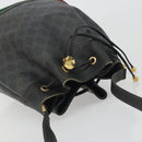 GUCCI GG Supreme Web Sherry Line Bag PVC Black Gold 41 02 085 Auth 193365-6