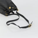 GUCCI GG Supreme Web Sherry Line Bag PVC Black Gold 41 02 085 Auth 193365-7