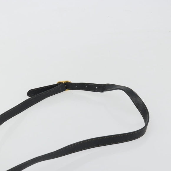 GUCCI GG Supreme Web Sherry Line Bag PVC Black Gold 41 02 085 Auth 193365