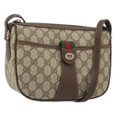 GUCCI GG Supreme Web Sherry Line Bag PVC Beige Gold 89 02 032 Auth 193368-1