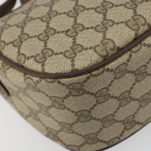 GUCCI GG Supreme Web Sherry Line Bag PVC Beige Gold 89 02 032 Auth 193368