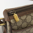 GUCCI GG Supreme Web Sherry Line Bag PVC Beige Gold 89 02 032 Auth 193368-15