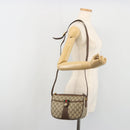 GUCCI GG Supreme Web Sherry Line Bag PVC Beige Gold 89 02 032 Auth 193368-24