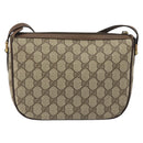 GUCCI GG Supreme Web Sherry Line Bag PVC Beige Gold 89 02 032 Auth 193368-3